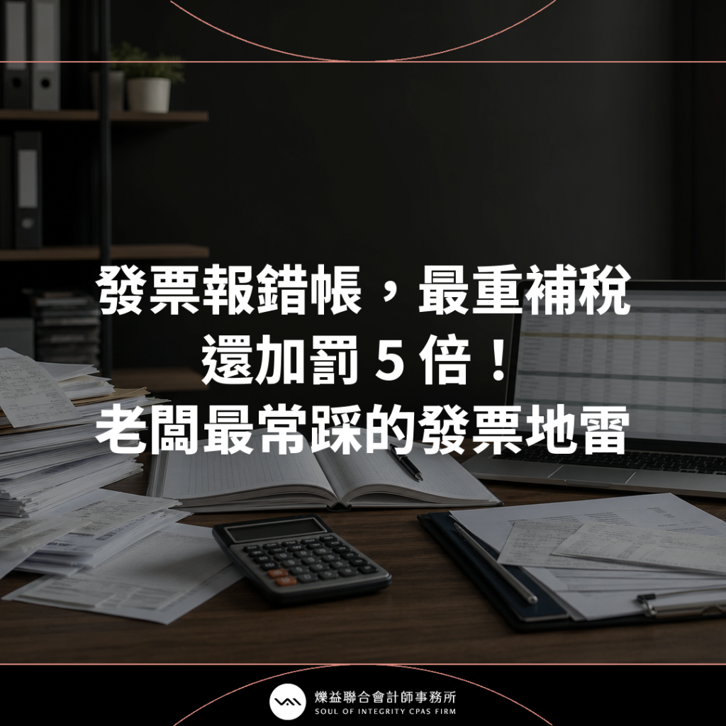 發票報錯帳，最重補稅還加罰 5 倍！老闆最常踩的發票地雷一次看懂